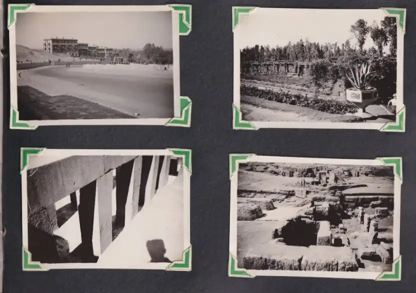 Fotoalbum mit 111 Fotografien ca. 1930, Ansicht Kairo, Handwerk, Markthändler, Sphinx, Metro Cinema, Tracht, Strassenbahn 17
