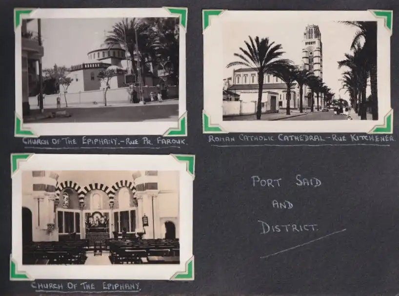 Fotoalbum mit 111 Fotografien ca. 1930, Ansicht Kairo, Handwerk, Markthändler, Sphinx, Metro Cinema, Tracht, Strassenbahn 21