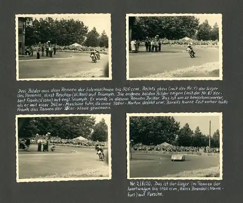 Fotoalbum mit 175 Fotografien, Ausstellung Gruga Essen 1952, Bahnpostwagen Post b15, Photokina Köln, Fussball