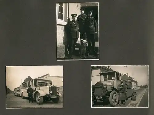 Fotoalbum mit 211 Fotografien, Ansicht Mainz, Busfahrer mit Autobus, Diensthund, Stahlhelmaufmarsch 1935