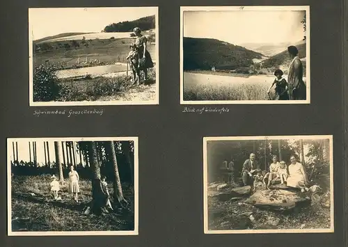 Fotoalbum mit 211 Fotografien, Ansicht Mainz, Busfahrer mit Autobus, Diensthund, Stahlhelmaufmarsch 1935