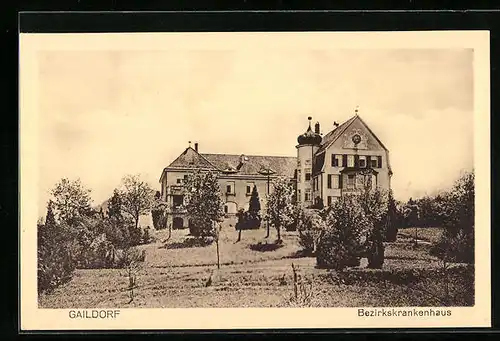 AK Gaildorf, Bezirkskrankenhaus mit Garten