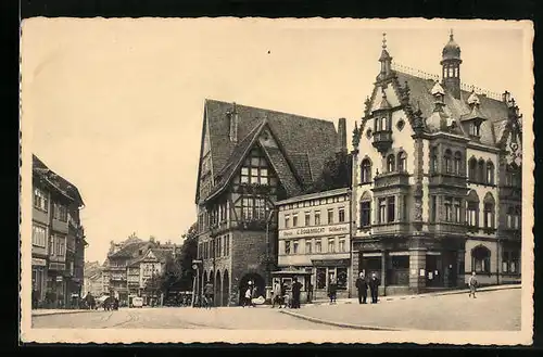 AK Nordhausen /Harz, Kornmarkt mit Geschäften