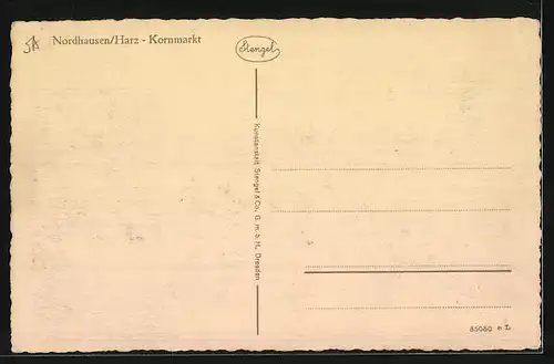 AK Nordhausen /Harz, Kornmarkt mit Geschäften