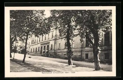 AK Gotha, Strasse am Gymnasium Ernestinum