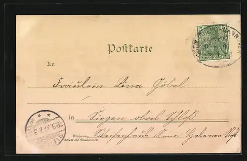 Lithographie Essen /Ruhr, Panorama, Kaiser-Denkmal