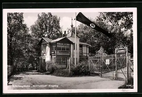 AK Maria-Enzersdorf am Gebirge, Eingang zum Erholungsheim Wällischhof, 