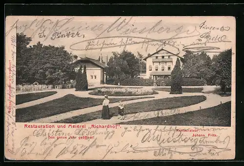 AK Gumpoldskirchen, Restaurant und Meierei Richardhof