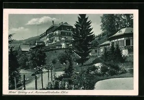 AK Gösing /Mariazellerbahn, Hotel und Wandelgang