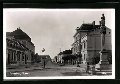 AK Haugsdorf, Strassenpartie im Ort