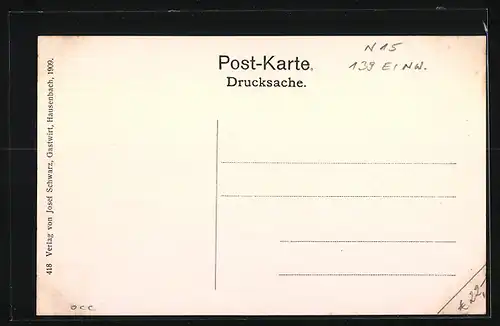 AK Karlstetten-Hausenbach, Ortspartie mit Kirche