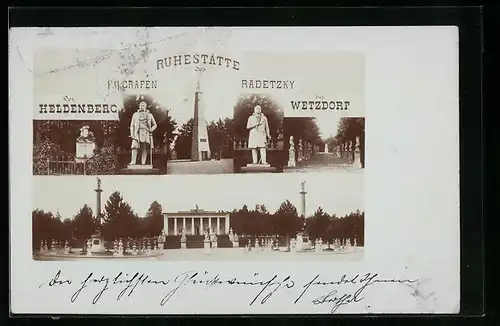 AK Wetzdorf, Ruhestätte des Grafen Radetzky auf dem Heldenberg