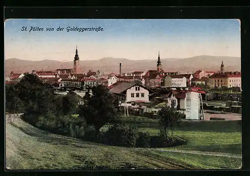AK St. Pölten, Ortsansicht von der Goldeggerstrasse
