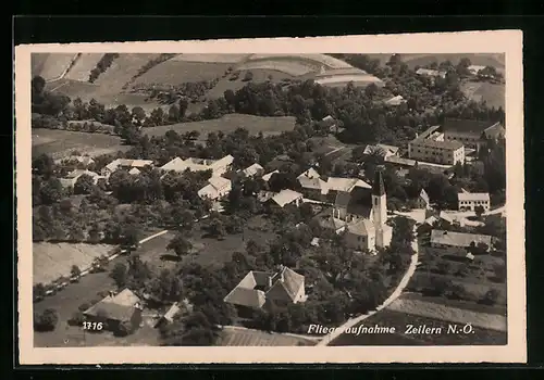 AK Zeilern, Ortsansicht vom Flugzeug aus