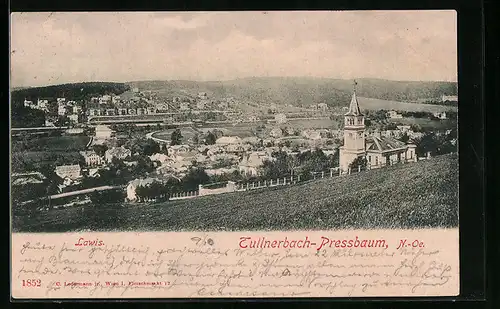 AK Tullnerbach-Pressbaum, Gesamtansicht, vorn die Kirche