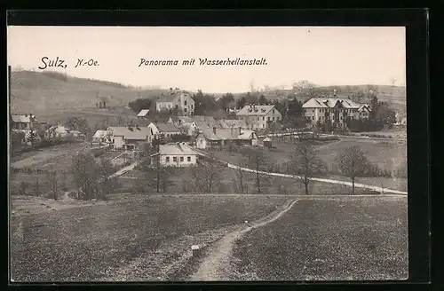 AK Sulz, Panorama mit Wasserheilanstalt