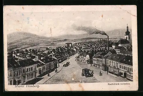 AK Markt Himberg, Ortsansicht mit Kirche