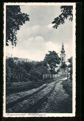 AK Langenzersdorf, Partie in der Hohlfeldergasse