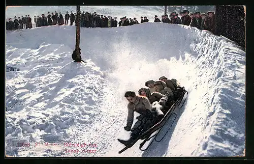 AK St. Moritz, Bobsleigh-run, Sunny corner, Schlitten