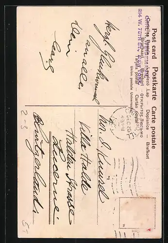 Präge-AK Postbote überbringt Briefe