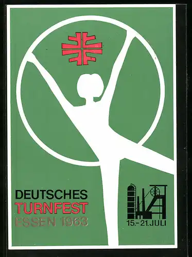 AK Essen, Logo des Deutschen Turnfests Juli 1963