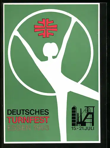 AK Essen, Logo des Deutschen Turnfests Juli 1963