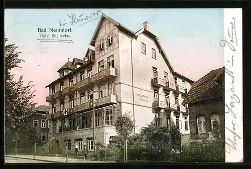 AK Bad Nenndorf, Hotel Edelweiss, Strassenansicht
