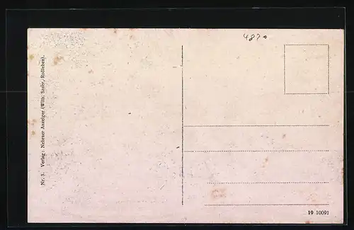 AK Nebra a. U., Landwirtschaftliche Haushaltungsschule mit Strasse