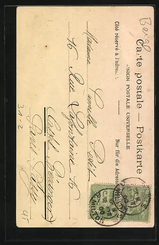 AK Alphornbläser vor Berghütten