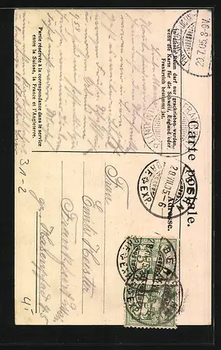 AK Alphornbläser vor Bergpanorama