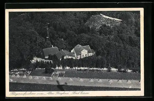AK Bad Essen, Gasthaus und Pension Altes Berghaus, Fliegeraufnahme