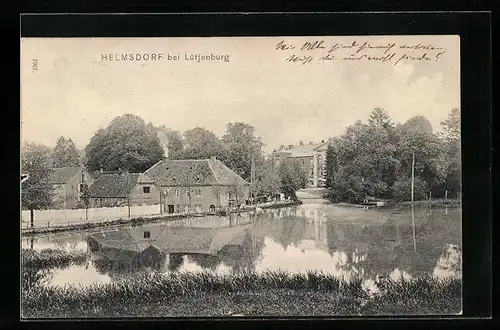 AK Helmstorf bei Lütjenburg, Ortspartie am Wasser