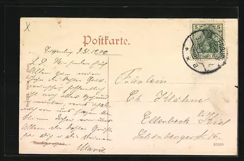 AK Helmstorf bei Lütjenburg, Ortspartie am Wasser