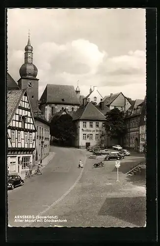 AK Arnsberg, Alter Markt mit Glockenturm