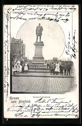 AK Krefeld, Bismarck-Denkmal
