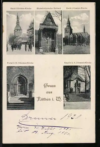 AK Rüthen i. W., Blutschwitzender Heiland, Sankt Johannis-Kirche