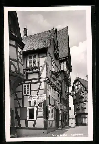 AK Limburg /Lahn, Gasthaus Burgkeller am Fischmarkt