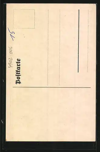 Künstler-AK Bad Salzuflen, Strassenpartie am Katzenturm