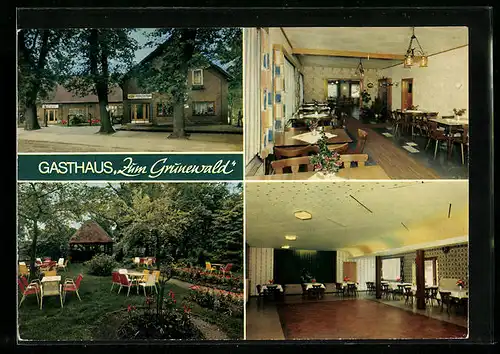 AK Ristedt, Gasthaus Zum Grunewald, Innenansichten