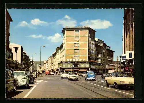 AK Hagen, Elberfelder Str. Geschäft Böhmer und Autos