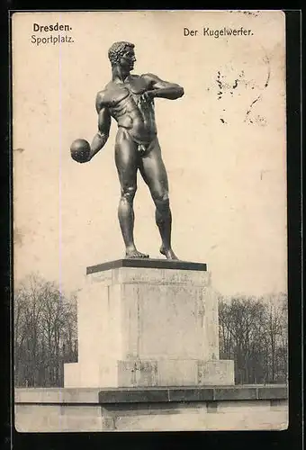 AK Dresden, Sportplatz, Der Kugelwerfer