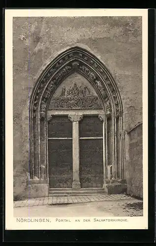 AK Nördlingen, Portal an der Salvatorkirche