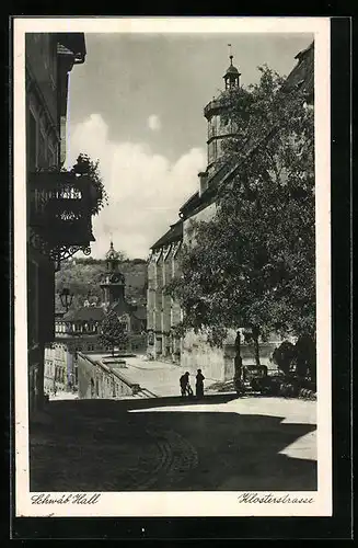 AK Schwäb. Hall, Klosterstrasse mit Passanten