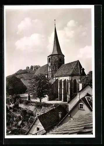 AK Weinsberg, Blick auf die Stadtkirche St. Johannes samt Weibertreu von SO