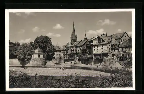 AK Alt-Kreuznach, Ortsansicht mit Kirche