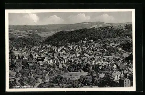 AK Idar-Oberstein, Ortsansicht aus der Vogelschau