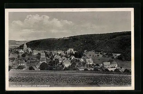 AK Rhaunen, Ortsansicht mit Wartenberg