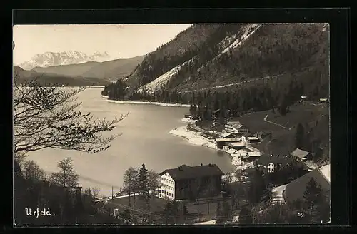 AK Urfeld, Ortsansicht aus der Vogelschau