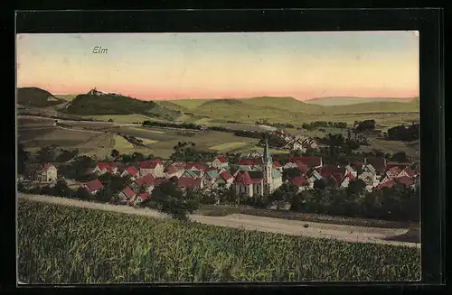 AK Elm, Ortsansicht mit Kirche