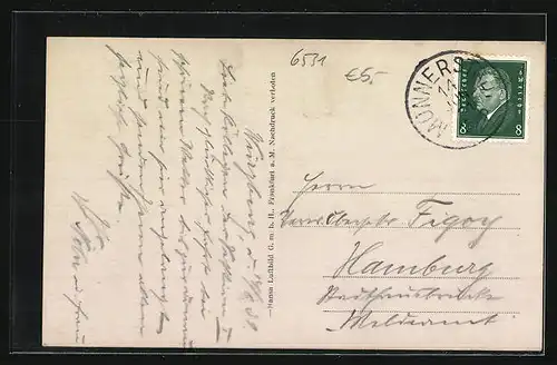 AK Niederheimbach a. Rh., Fliegeraufnahme des Ortes mit Heimburg